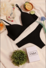 Conjunto triangulo liso de algodón con taza + colaless - Imagen 2