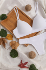 Conjunto triangulo liso de algodón con taza + colaless - Imagen 3